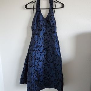Navy and Black Halter dress